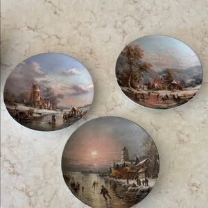 Scenic Winter Landscape Decorative Plates - Ludwig Muninger-